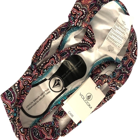 NWT - VOLCOM - Sea La Vie Modest Boho Multicolor Tribal Bikini Bottoms - Size XS - Picture 7 of 13